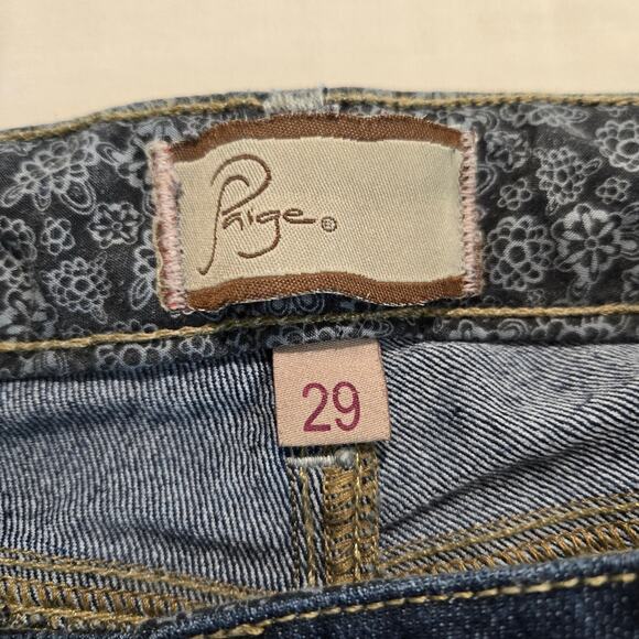 Paige Canyon Boot Jeans Low-rise Bootcut Medium Wash Sz 29 - Picture 4 of 9